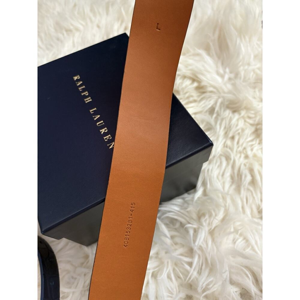 Ralph Lauren Collection Purple Label Women’s Alligator Buckle Belt L Navy $1750 - Picture 8 of 9